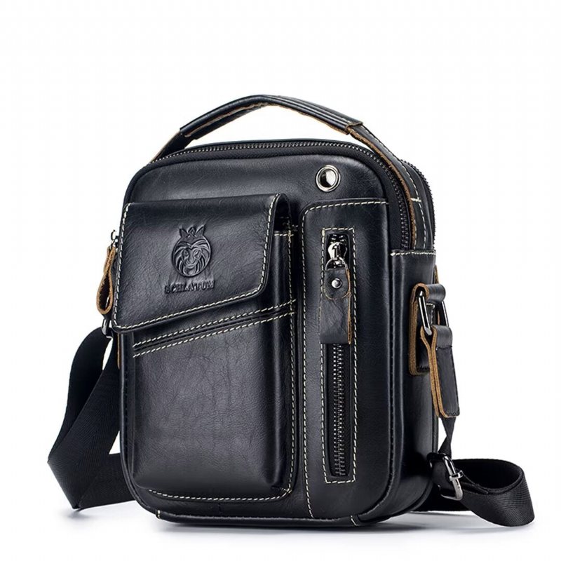 Miesten Olkalaukut Regal Urbanite Leather Satchel - Musta