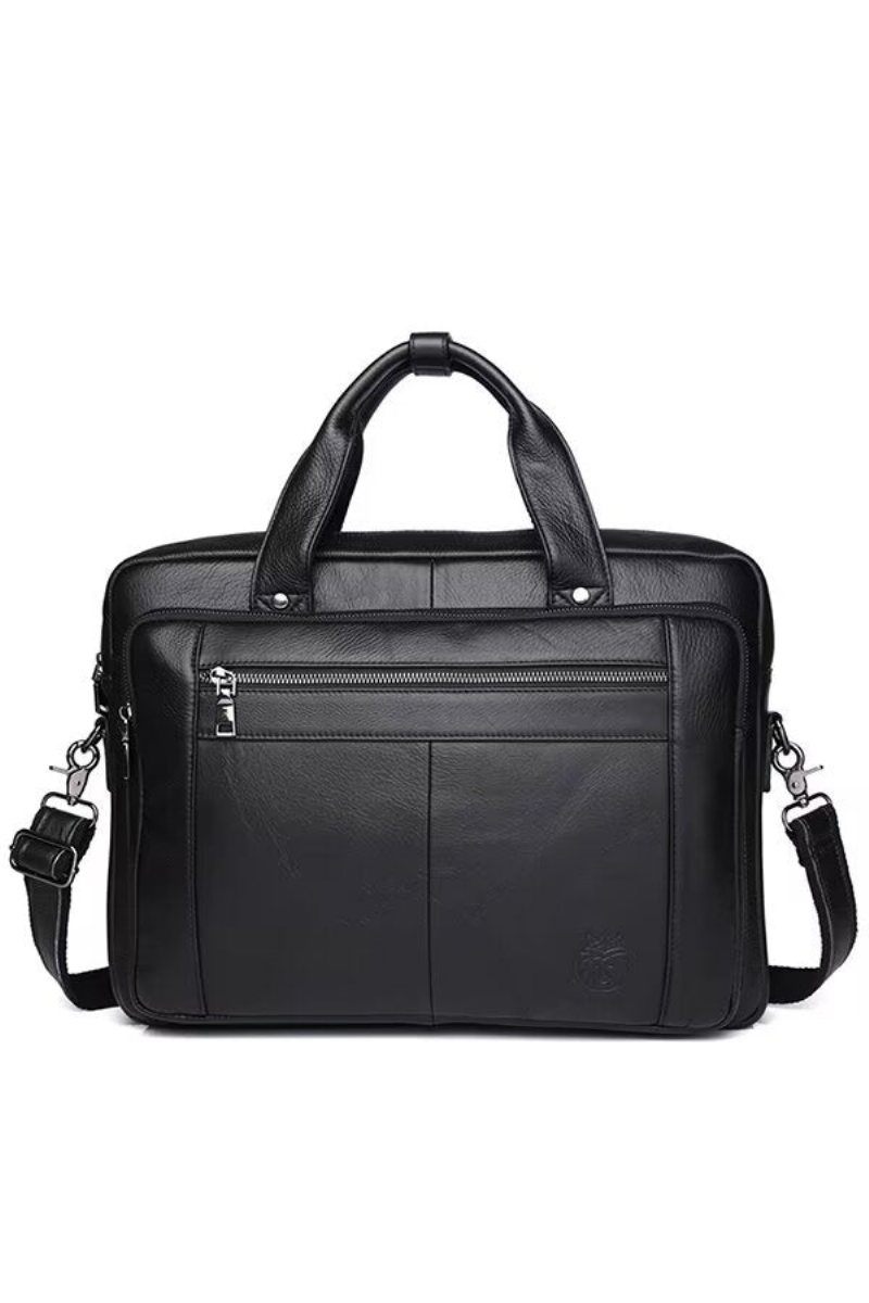 Miesten Olkalaukut Square Sovereign Leather Tote - Musta