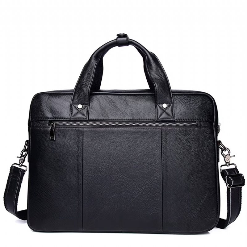 Miesten Olkalaukut Square Sovereign Leather Tote - Musta