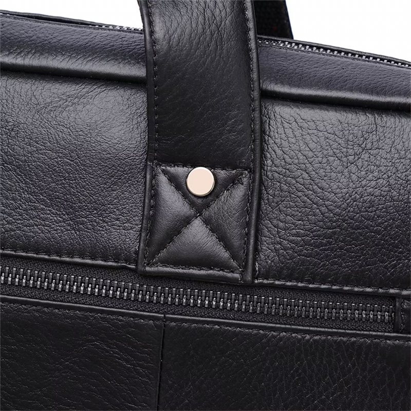 Miesten Olkalaukut Square Sovereign Leather Tote - Musta