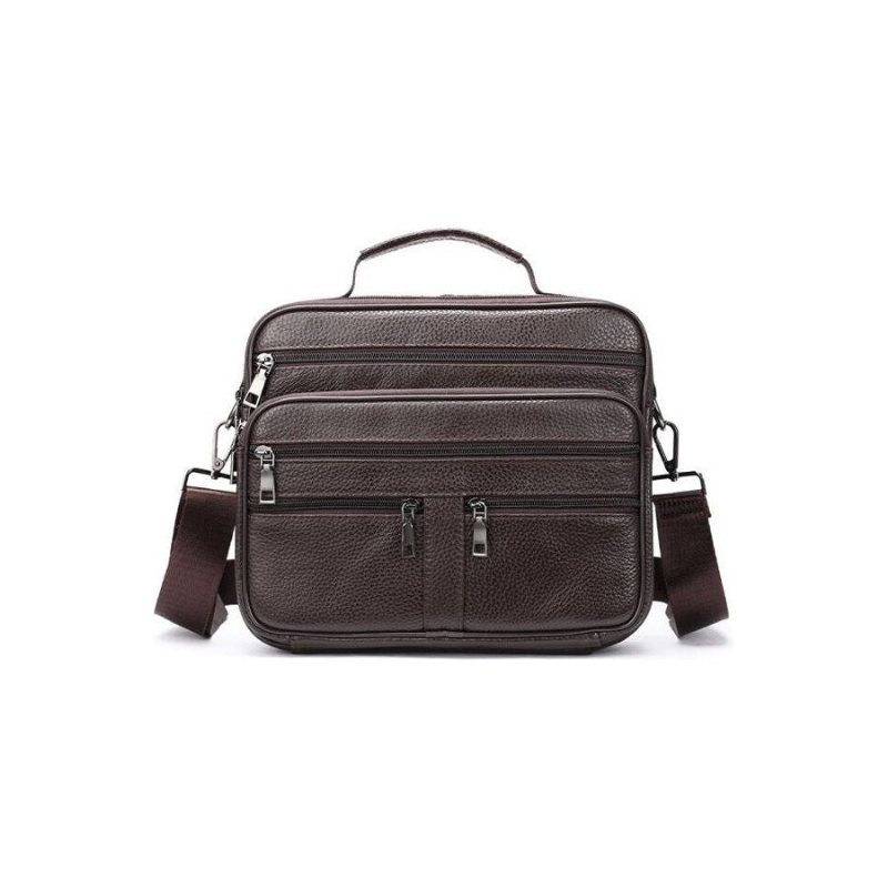 Miesten Olkalaukut Vetoketjulaukku Crossbody Messenger Bag - Kahvi