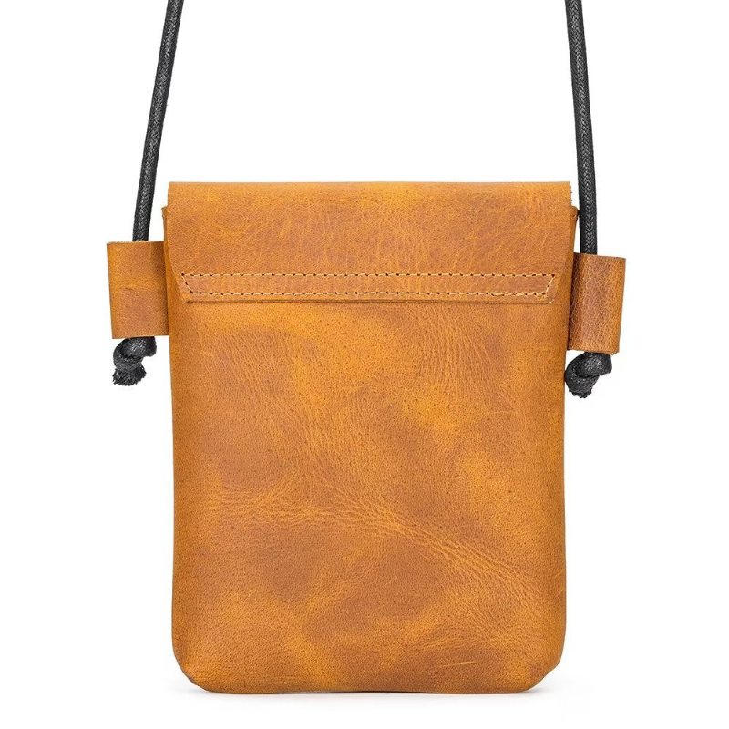 Miesten Olkalaukut Ylellinen Crazy Horse -nahkainen Crossbody Laukku - Ruskea