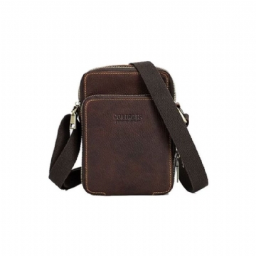 Miesten Olkalaukut Ylellinen Crossbody Messenger Bag Crazy Horse -kokoelma