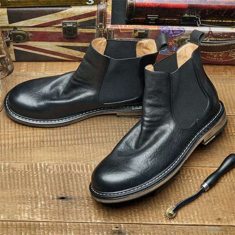 Miesten Saappaat Elegant Equine Slip On Nilkkatossut - Musta