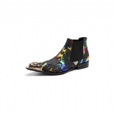 Miesten Saappaat Exotic Texture Slip-on Chelsea Boots