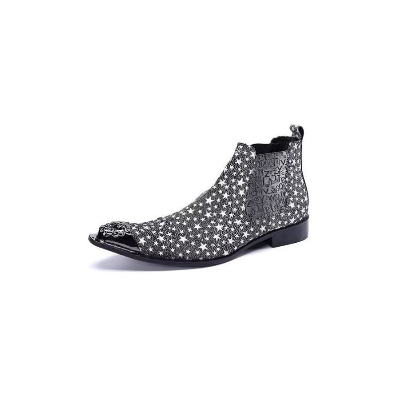 Miesten Saappaat Exotic Texture Slip-on Chelsea Boots - Harmaa