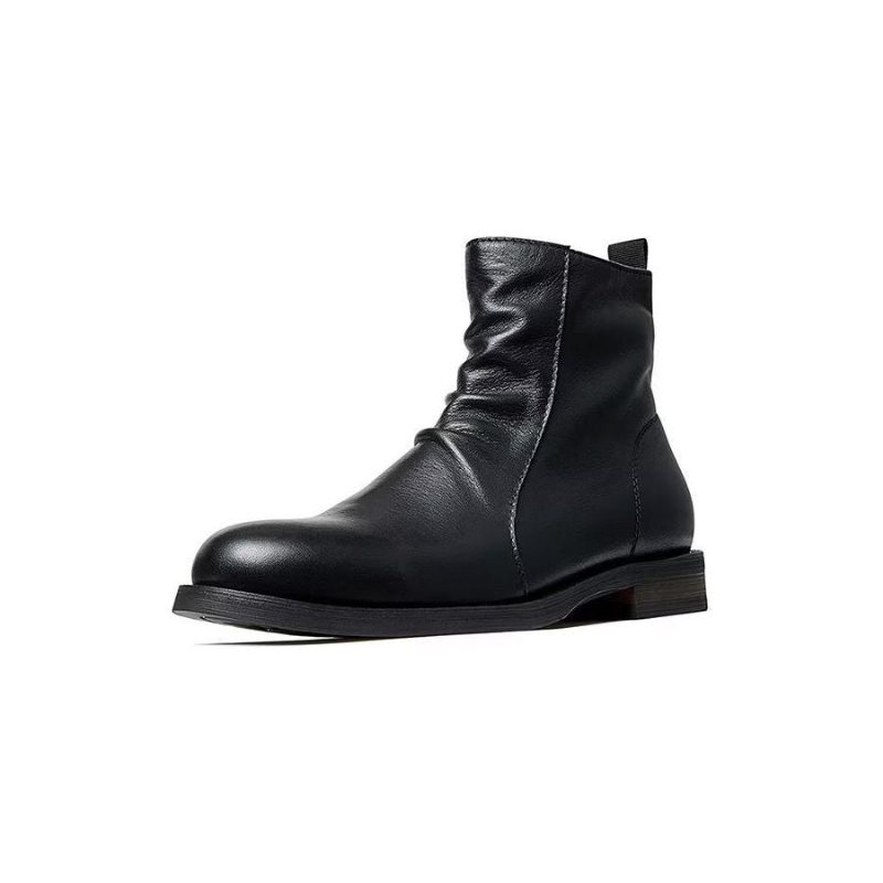 Miesten Saappaat Lampaannahkaiset Chic Vintage Lyhyet Vetoketjulliset Martin Boots