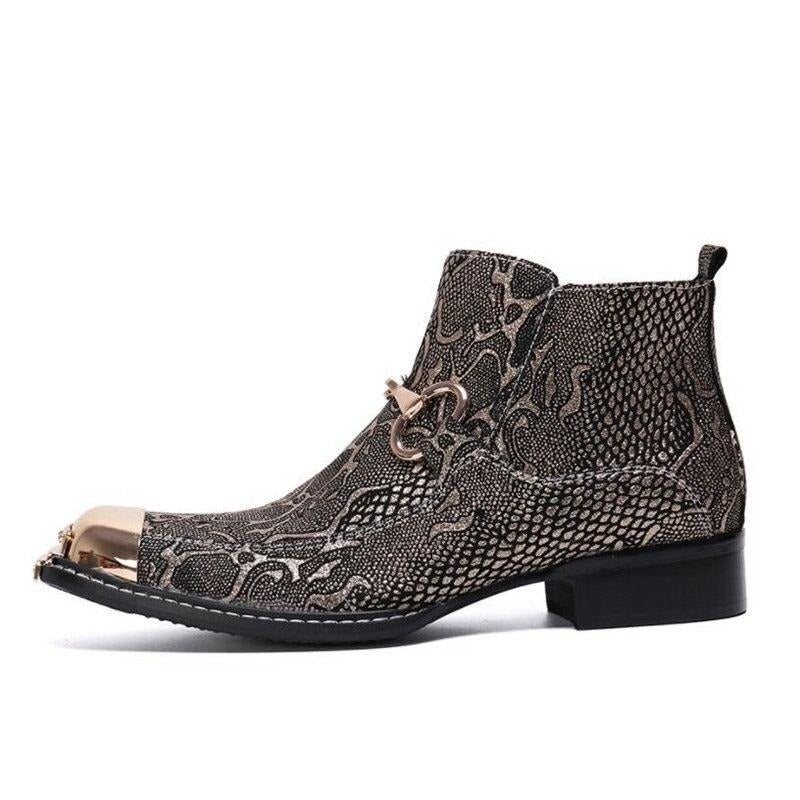 Miesten Saappaat Serpenté Dress Loafers - Kulta