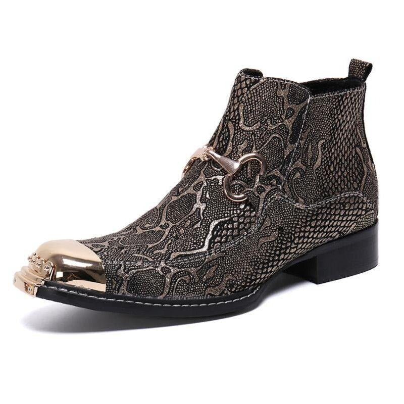 Miesten Saappaat Serpenté Dress Loafers - Kulta