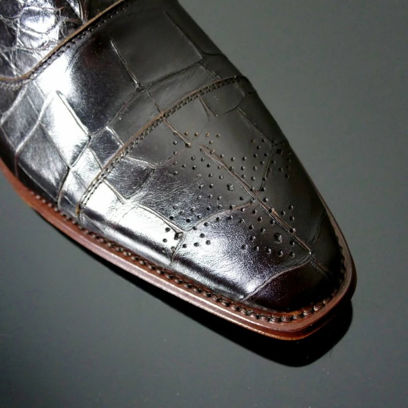 Miesten Saappaat Snakeskin Chic Vintage Teräväkärkinen Chelsea Boots - Musta