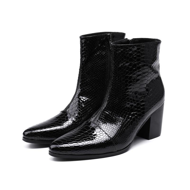 Miesten Saappaat Ylelliset Serpent High Heel Cowboy-saappaat