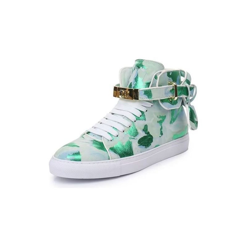 Miesten Tennarit Graffiti Artisan Cow Leather High Top Sneaks