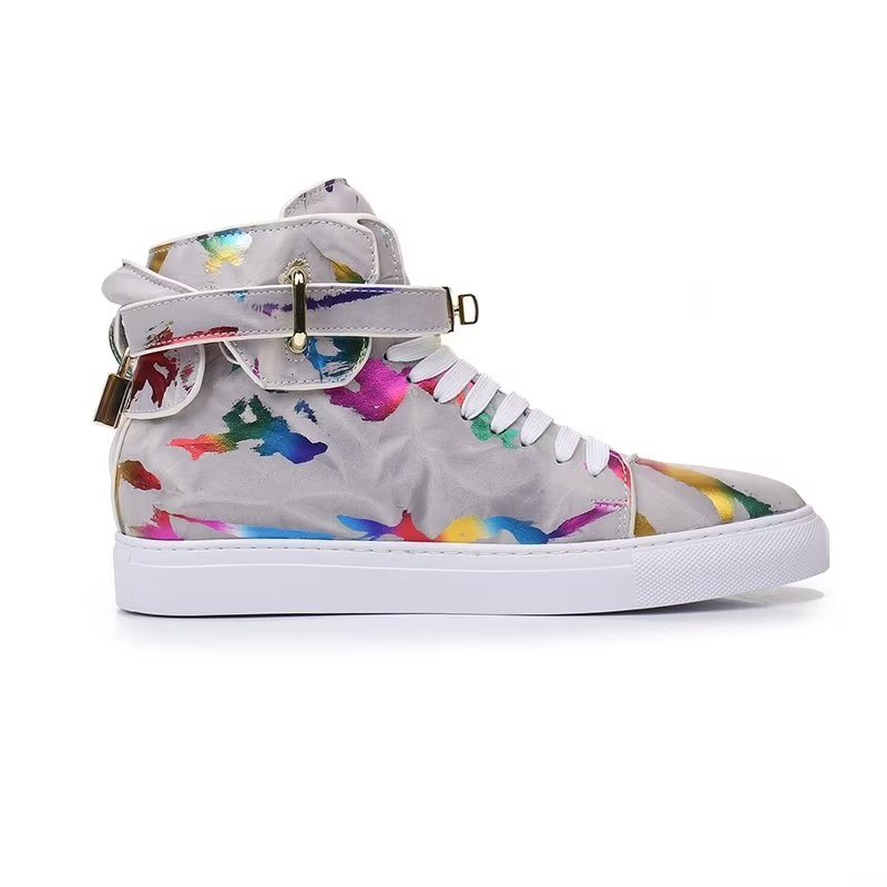 Miesten Tennarit Graffiti Elite Cow Nahka High Top Kicks - Monivärinen