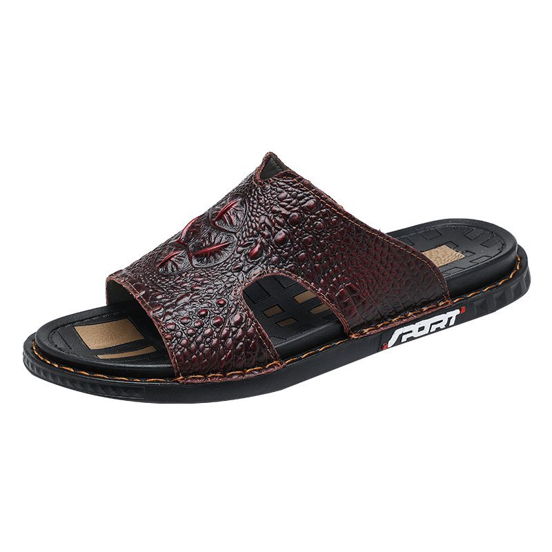 Miesten Vapaa-ajan Kengät Luxecroco Summer Chic Slip On Slides - Punainen