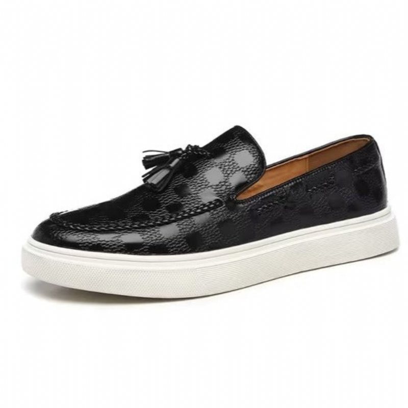 Miesten Vapaa-ajan Kengät Slip-on Platform Tupsukengät - Musta