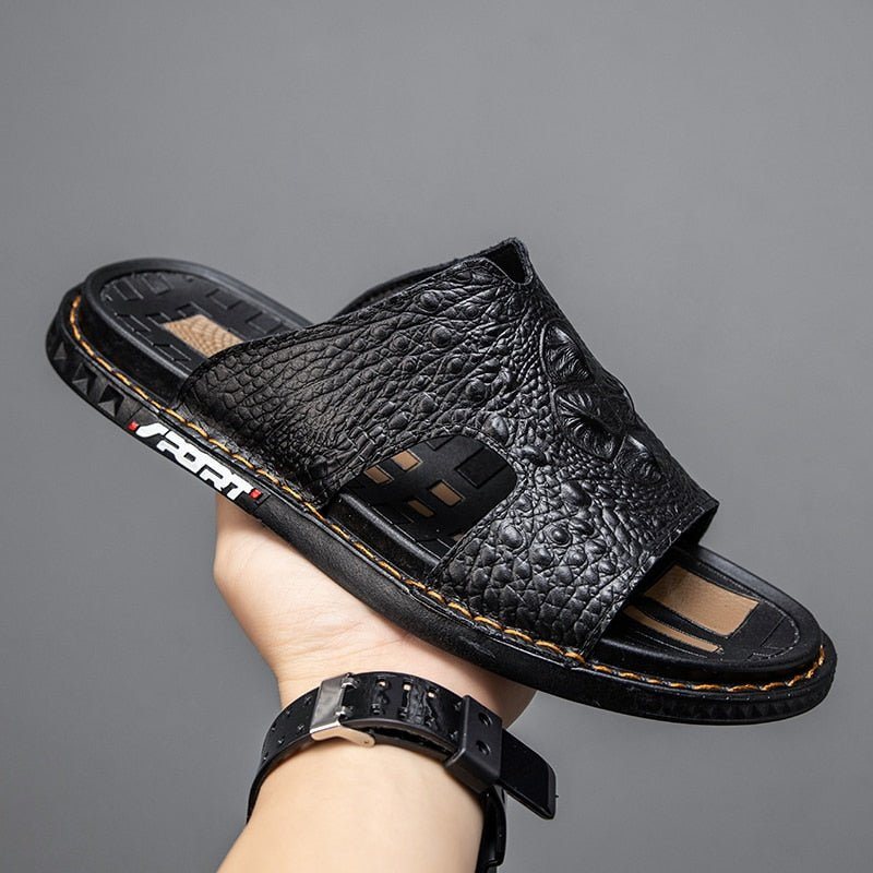 Miesten Vapaa-ajan Kengät Summer Chic Slip-on Slides - Musta