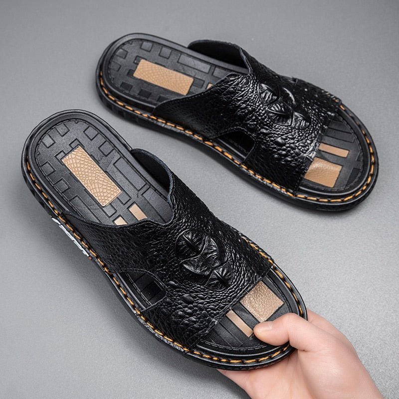 Miesten Vapaa-ajan Kengät Summer Chic Slip-on Slides - Musta