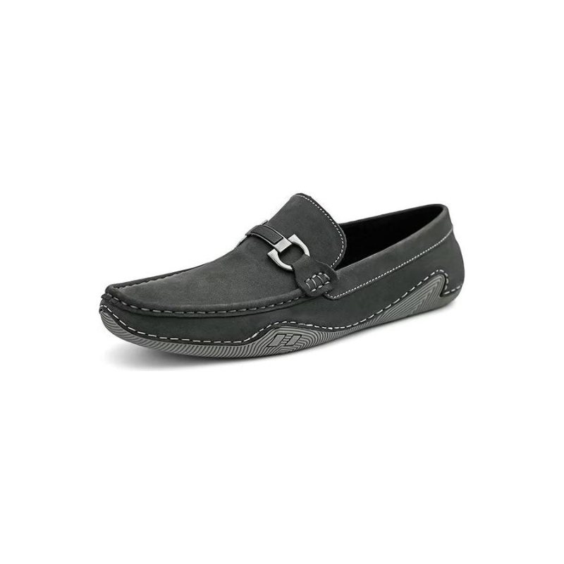 Miesten Vapaa-ajan Kengät Tyylikkäät Slip-on-loaferit Metallimuotilla - Harmaa